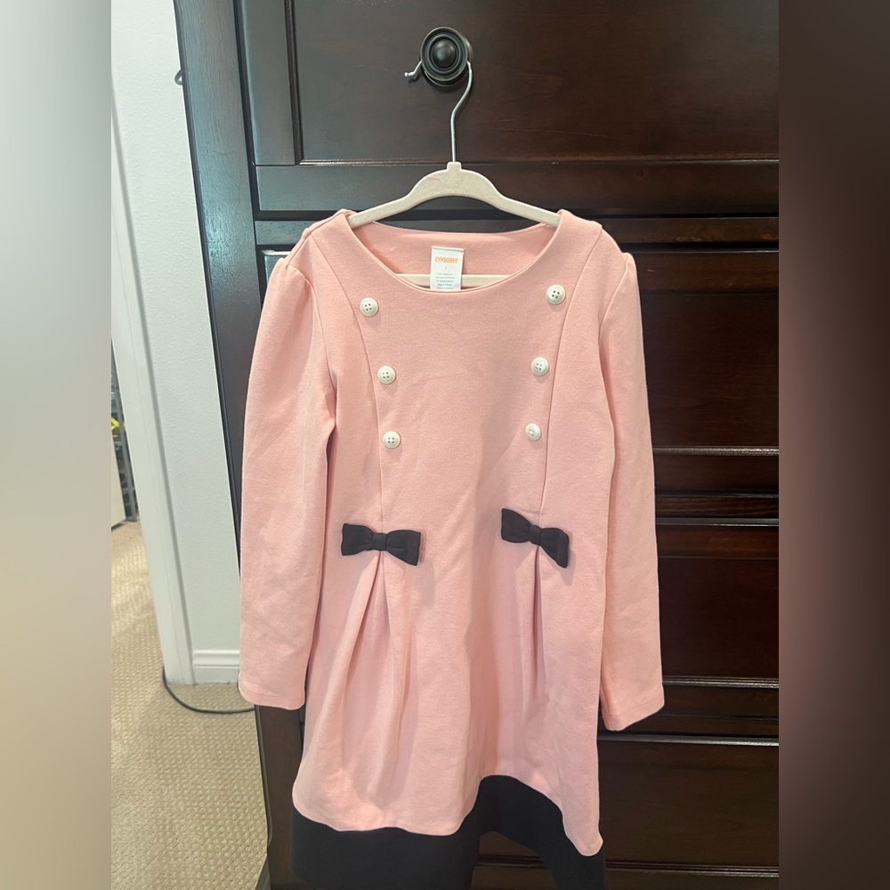 Gymboree Blush Pink Dress with Cream Buttons